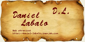 Daniel Labalo vizit kartica